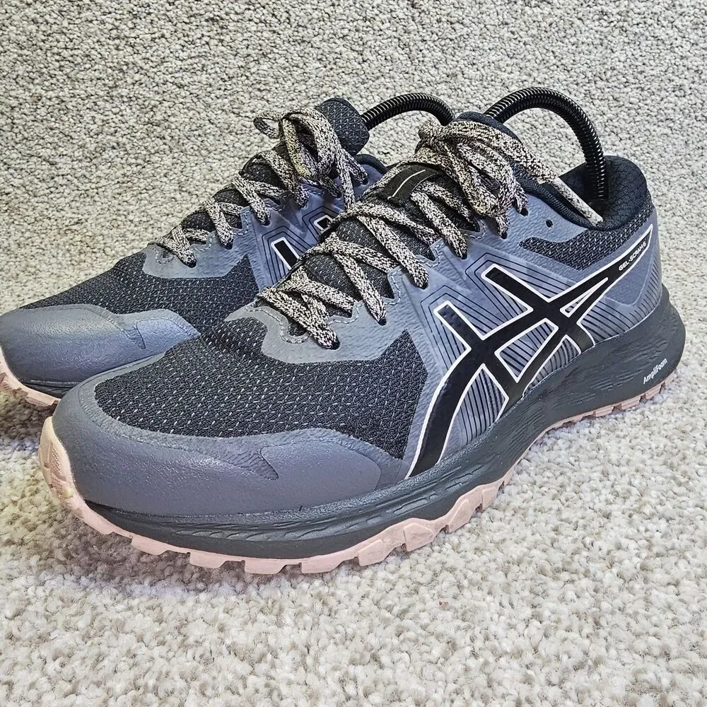 ASICS Women's Gel-Scram 6 Grey Pink Athletic Sneakers Camo Size‎ 9 Amplifoam